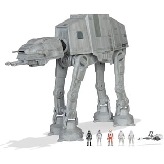 Star Wars Micro Galaxy Squadron SWJ0170 - at-at, offizielles 25cm Fahrzeug mit Licht, Sound und Figuren