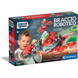 Clementoni - Wissenschaft Robotics Mechanischer Roboter, Armreifung für Kinder, Robotik, Wissenschaftliches Spiel 8 Jahre - Made in Italy, Farbe Italienisch, 19360
