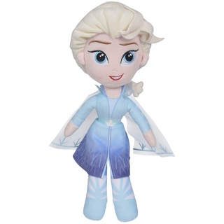Simba 6315877640 - Disney Frozen II Plüsch Elsa 25cm, Plüschspielzeug, Kuscheltier, Eiskönigin, Schneemann, ab den ersten Lebensmonaten