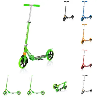 Chipolino Kinderroller Omega PolyurethanRäder ABEC-7 Lager verstellbar faltbar Bremse grün - Grün