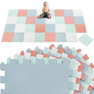 LittleTom 36 Teile Spielmatte Baby Puzzlematte ab Null - 30x30 Krabbelmatte Baby - Spielmatte Kinder Babydecke Spieldecke - Bodenmatte Kinderzimmer Activity Babymatte Bodenschutzmatte Baby Spielzeug