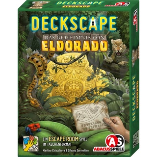ABACUSSPIELE 38183 - Deckscape - Das Geheimnis von Eldorado, Escape Room Spiel, Kartenspiel, 12,6 x 9,6 x 2,5 cm