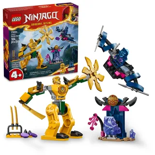 LEGO NINJAGO 71804 Arins Battle Mech Ninja Spielzeugset für Kinder mit Arin Ninja Minifigur und Katana Schwert Zubehör, Geschenkidee für Jungen und Mädchen ab 4 Jahren