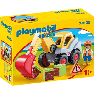 Playmobil® Konstruktions-Spielset Schaufelbagger (70125), Playmobil 123, Made in Europe bunt