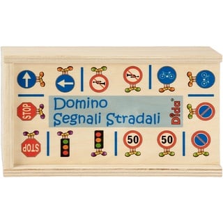 Dida - Erkunde die Straßenschilder: Domino-Spiel aus Holz, 28 Bunte Spielsteine, Lernspiel für Kinder von 4-7 Jahren - Spielend Lernen!