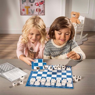 Chess Junior Schachspiel für Kinder, Lernspiel, blau
