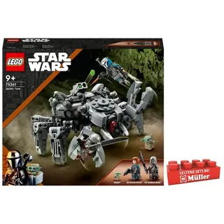 LEGO Star Wars 75361 Spinnenpanzer Spielzeug-Set mit Baby Yoda-Minifigur