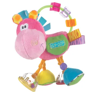 Playgro Pferd Klipp Klapp pink - Babyspielzeug - Motorik - Babysensorik - Babyrassel - Babymotorik - Kinderspielzeug - rosa