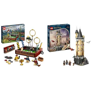 LEGO Harry Potter Quidditch Koffer, Spielzeug Set & Harry Potter Eulerei auf Schloss Hogwarts, Abenteuer-Set