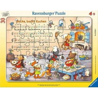 Ravensburger Kinderpuzzle - 05025 Backe, backe Kuchen - Rahmenpuzzle für Kinder ab 4 Jahren, mit 30 Teilen