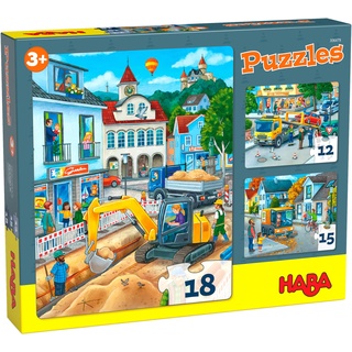HABA 306479 - Puzzles In der Stadt, Puzzle ab 3 Jahren