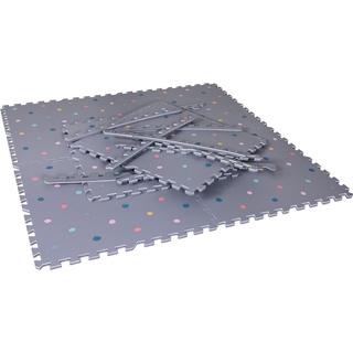 Knorrtoys® Puzzle Softteppich Matte, grau bunt, Puzzleteile, Puzzlematte, Bodenpuzzle bunt|grau