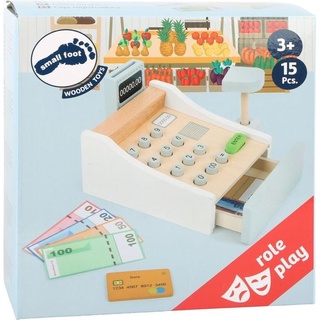 Small foot 11099 - Spielkasse aus Holz, inkl. Scanner, Kartenlesegerät, Spielgeld und Kreditkarten, Kaufladen