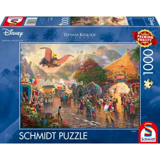 Schmidt Spiele Thomas Kinkade 59939, Disney, Dumbo, 1000 Teile Puzzle, bunt