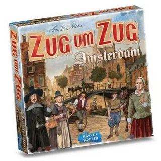 Days of Wonder Spiel, Familienspiel DOWD0021 - Zug um Zug: Amsterdam - Brettspiel, 2-4..., Strategiespiel bunt
