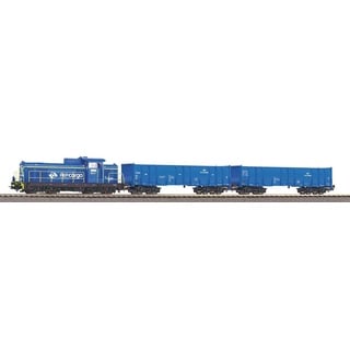 Piko 97937 S-Set SM42 mit 2 Off. Güterwagen PKP Cargo A-Gleis & B VI, blau