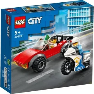LEGO CITY VERFOLEGOUNGSAUTO AUF POLIZEI-MOTORRAD