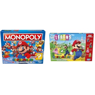 Monopoly E9517100 Super Mario Celebration Brettspiel für Super Mario Fans ab 8 Jahren & Hasbro Das Spiel des Lebens Super Mario Brettspiel für Kinder ab 8 Jahren