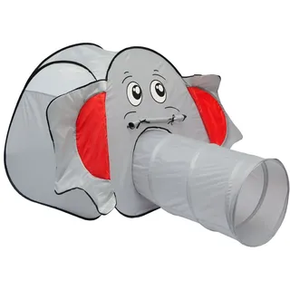 LittleTom Bällebad Elefant mit Tunnel - 100x100x102 Bällebad Kinder Spielzelt Tunnel - Bällebad Baby Zelt für Kinder - Indoor Spielgeräte Kinderzelt Tunnel Spielzeug Kinder