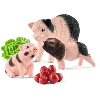 Schleich 42422 Farm World Spielset - Mini-Schwein Mutter und Ferkel, Spielzeug ab 3 Jahren