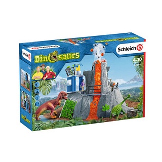 Schleich® Dinosaurs 42564 Große Vulkan Expedition Spielfiguren-Set