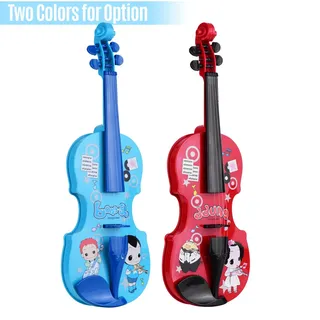 Kleine Geige für Kinder mit Geigenbogen, lustige pädagogische Musikinstrumente, elektronisches Geigenspielzeug für