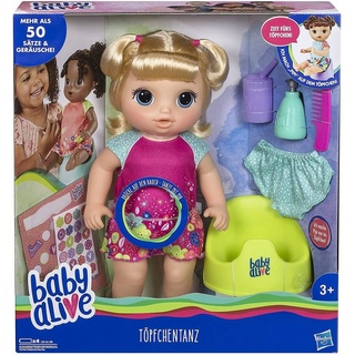 Hasbro Babypuppe Baby Alive - Töpfchentanz (Blondhaarig), Funktionspuppe - kann sprech (Spar-Set), mit lebensechten Funktionen beige