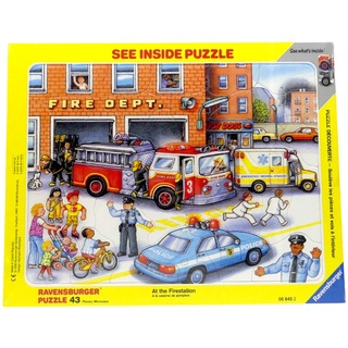 Ravensburger Puzzle Feuerwehrstation 066452 Kinder Rahmenpuzzle 43 Teile 37 x...