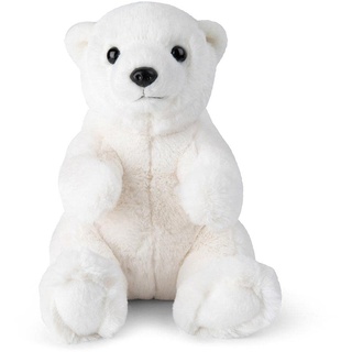 WWF 01191 - ECO Plüschtier Eisbär, lebensecht gestaltetes Kuscheltier, ca. 23 cm groß, wunderbar weich und kuschelig, Handwäsche möglich
