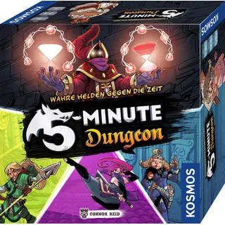 KOSMOS 692889 5-Minute Dungeon - Wahre Helden gegen die Zeit. Temporeiches Gesellschaftsspiel für Realtime Fans, ab 8 Jahre, für 2-5 Personen, Familienspiel