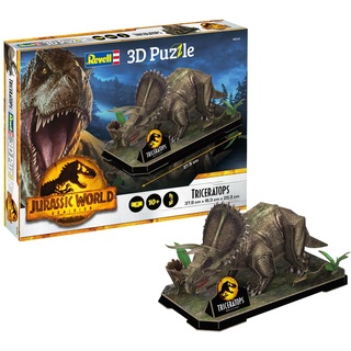 Revell 00242 Jurassic World Park Welt als 3D Puzzle entdecken, Bastelspaß für eine ganze Familie, farbig