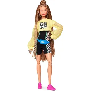 Barbie GHT91 BMR 1959 Streetwear Signature bewegliche Puppe mit geflochtenem Haar und Radlerhose, inkl. Accessoires und Puppenständer