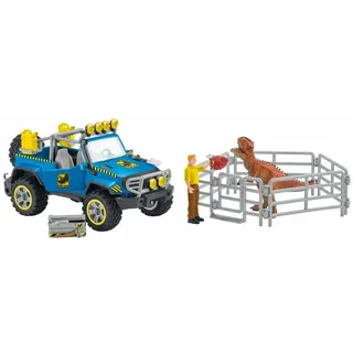 Schleich® Spielfigur Schleich Geländewagen mit Dino-Außenposten DinoAußenposten (41464)