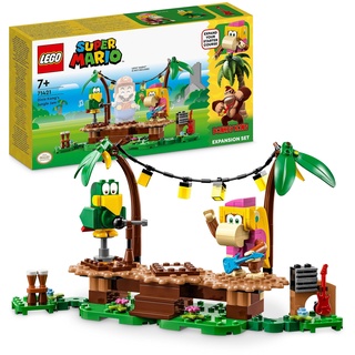 LEGO Super Mario Dixie Kongs Dschungel-Jam – Erweiterungsset mit Dixie Kong und Sqwaks der Papagei-Figuren, Spielzeug zum Kombinieren mit Starterset 71421