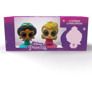 Sbabam Disney Princess Toys, Disney Prinzessinnen mit Glitzeraugen, Spielzeug ab 3 Jahre für Mädchen, Disney Geschenke mit 3 Mini Puppe Jasmin + Aurora + Überraschungsprinzessin