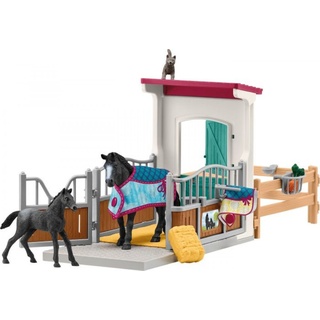 Schleich® Spielwelt Pferdebox mit Stute und Fohlen bunt