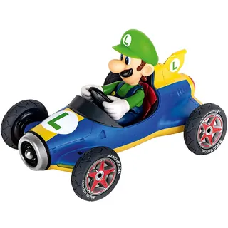 Carrera RC Nintendo Mario Kart Mach 8 mit Luigi I ferngesteuertes Auto ab 6 Jahren für drinnen & draußen I Mini Mario Kart mit Fernbedienung zum Mitnehmen I Spielzeug für Kinder & Erwachsene