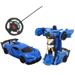 Zerodis 1:22 Skalieren Kinder Transformieren Roboter Fernbedienung Auto Spielzeug Funktion Elektrofahrzeug Kinder Lieblings Auto Spielzeug für Alter über 3 Jahre alt(Dunkelblau)