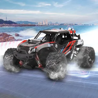 RC-Auto, Ferngesteuertes Auto, 2.4 GHz RC Spielfahrzeuge, 1:18 4WD Monster Truck, Elektrofahrzeug mit 7,4 V Batterie, 30 km/h Ferngesteuerte Fahrzeuge