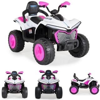 Moni Elektro-Kinderquad Kinder Elektroquad Windy, Belastbarkeit 25 kg, DLX-288, Musikfunktion, 4 Motoren, Scheinwerfer rosa