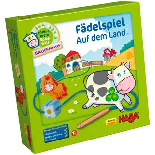 Haba Konzentrationsspiel - Fädelspiel Bauernhof, mehrfarbig