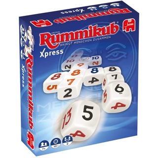 Jumbo Spiele Original Rummikub Xpress - Der Klassiker als Würfelspiel für Erwachsene und Kinder ab 7 Jahren - Gesellschaftsspiel für 2 Spieler