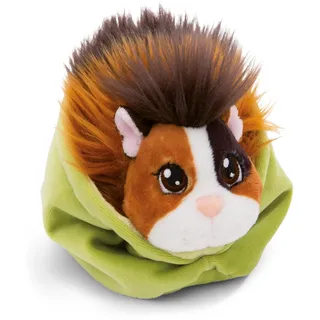 NICI Little Paws Meerschweinchen Kuscheltier 12cm Espresso-karamell im grünen Körbchen - Flauschiges Stofftier, Plüschtier zum Kuscheln, Spielen und Liebhaben - 61334