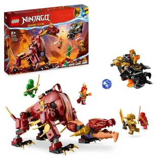 LEGO NINJAGO 71793 Wyldyres Lavadrache, Drachen-Spielzeug mit Figuren