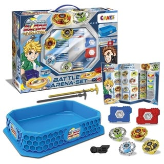 CRAZE BLADE XXL Battle Set 4er Blade Kreisel Metall Kampfkreisel inkl. Zubehör Kampfarena Kreisel Arena Kreisel für Kinder Burst Kreisel Kinder spielzeug jungen 32800