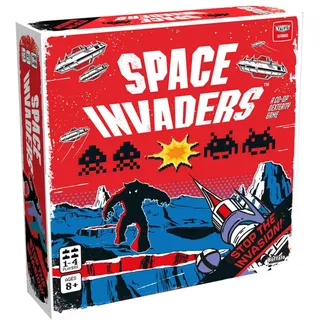 Buffalo Games - Space Invaders Game - Geschicklichkeits-Startspiel - Großartig für Spieleabend - Kooperatives Gameplay - Basierend auf Videospiel