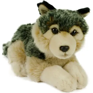 Wolf Kuscheltier liegend 24 cm Uni-Toys