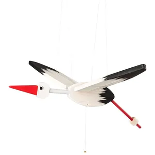 Woodyland Lernspielzeug 10217 Holz - Schwingtier Storch mit einer Flügelspannweite von 80cm