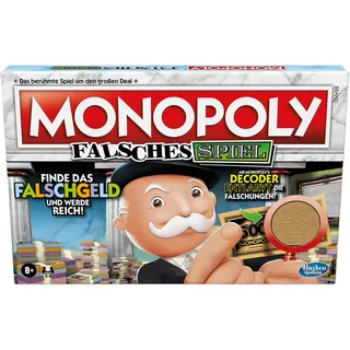 Monopoly F2674100 Falsches Spiel, Brettspiel für Familien und Kinder ab 8 Jahren, für 2-6 Spieler, Mehrfarbig, Einheitsgröße