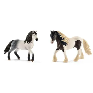 SCHLEICH 13821 - Andalusier Hengst & 13831 Farm World Spielfigur - Tinker Hengst, Spielzeug ab 3 Jahren